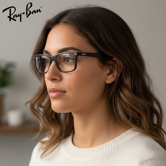Ray-Ban RB5287 UNISEX Black 2000 Full Rim Optical/Prescription Eyeglasses Frame - Picture 1 of 16